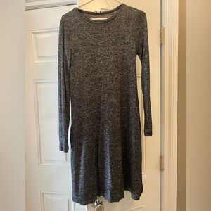 J. Crew Gray Long Sleeve Crew Neck Sweater Dress